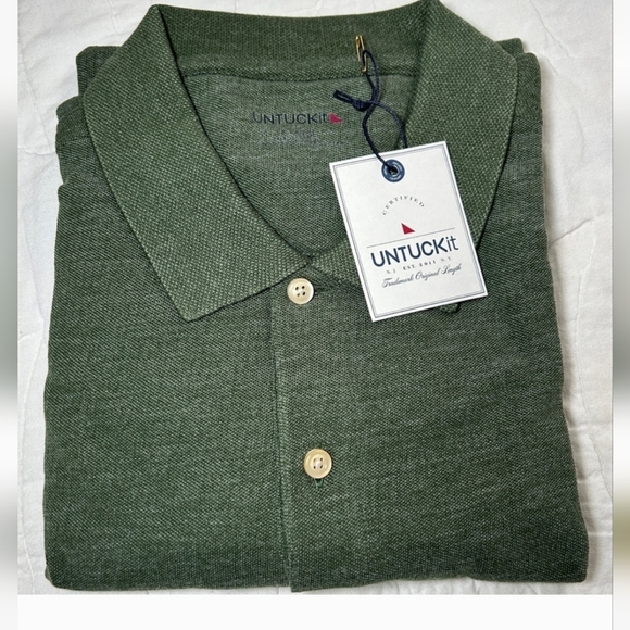 NWT Untuckit Green Polo Shirt XXL - Picture 2 of 8